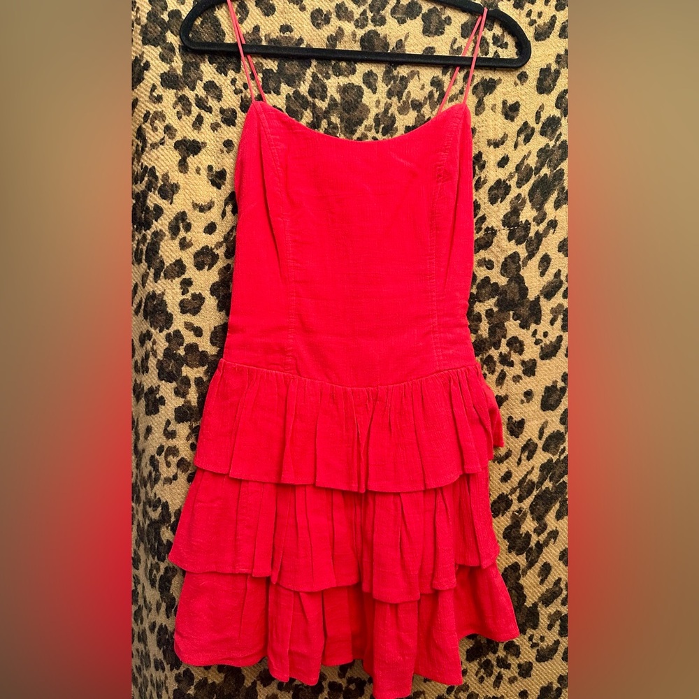 VaVa by Joy Han Spaghetti strap dress ruffle skirt
